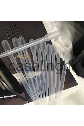 Epoksi Damlalık Pipet 5 Adet 3 Ml Şeffaf Polietilen Reçine Pipeti Hobi El İşi Sanat Malzemesi Casalinghi Genel