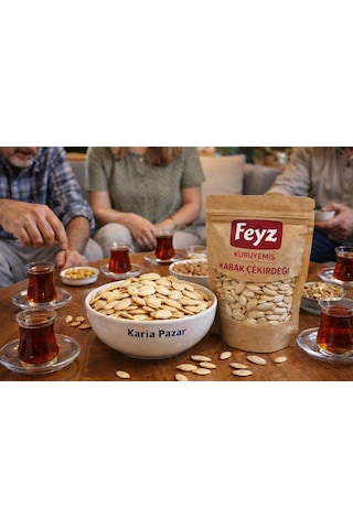 Feyz Tuzlu Kavrulmuş Kabak Çekirdeği 1 Kg Nevşehir İri Boy