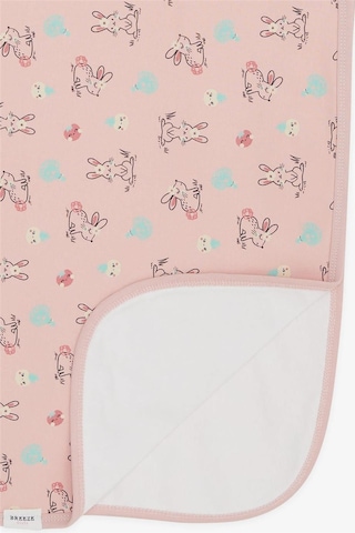 Breeze Girls & Boys Yenidoğan Bebek Battaniyesi Bahar Temalı Tavşancık Desenli Somon Çok Renkli