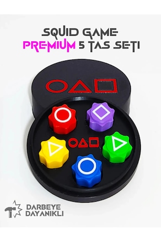 Squid Game Beş Taş Gonggi Oyunu Kalamar Oyun Renkli 5 Taş Kumlu Y