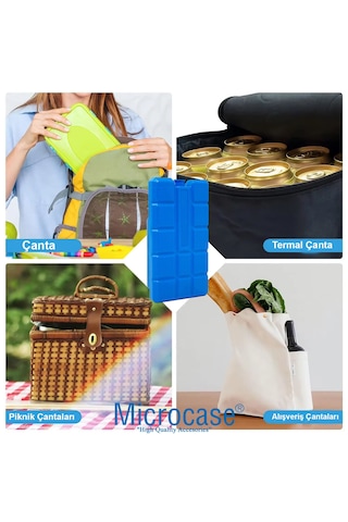 400ml İçi Su Dolu Buz Kasedi 48 Saat Korumalı Buz Aküsü 4 Adet