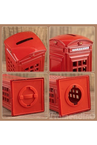 Telefon Kulübesi Metal Kumbara İngiltere Londra 18cm