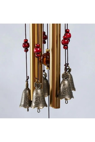 Simalend Rüzgar Mızıkası "madeni Para" 4 Boru 5 Çan 60x8,3 Cm 162548128