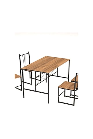 Retodesign 120/60 Yemek Masası, Mutfak Masası 1604 Siyah