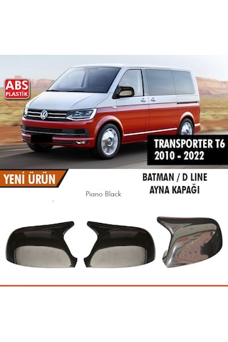 Transporter T5 Batman Ayna Kapağı 2004-2009 Piano Black