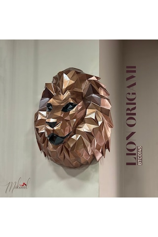 Aslan Origami Yaratıcılığı, Sevimli Hayvanı, El Yapımı Dekoru Ku