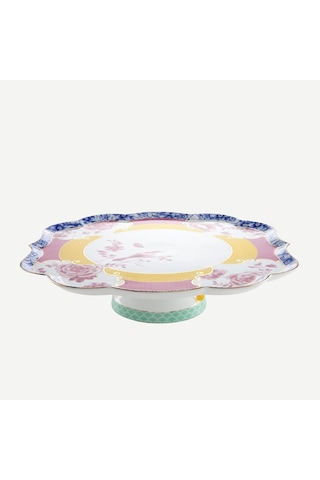 Sarı Pembe Porselen Kek Standı 31x8 Cm