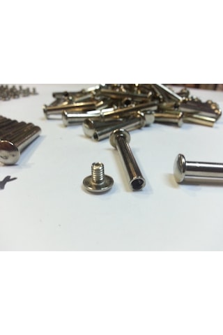 3 CM Dosya Klasör Menü Kartela Vidası Nikel Inox Renk 100 Adet