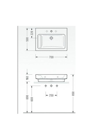 Serel Minimal Dikdörtgen Lavabo 50x70 Cm -2024tds000 Diğer