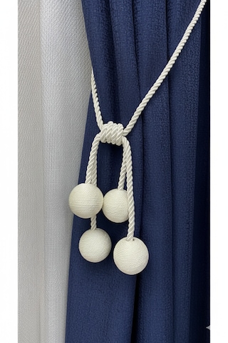 Modern Sarım 4 Toplu Braçol Kornişe Takmatik Ipli Tavan Perde Aksesuarı Krem