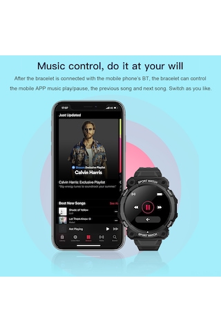 Moveevo Fd68 1.44" Ips Dokunmatik Ekran Akıllı Spor Saati (İthalatçı Garantili)