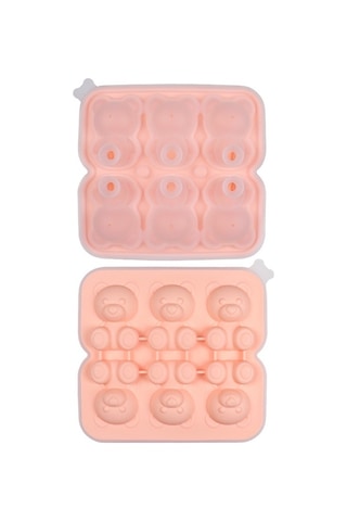 Tcherchi Silikon 6'lı Ayı Buz Kalıbı, Kahve, Süt, Çay, Şekerleme, Dekorasyon İçin Buz Kalıpları Pembe