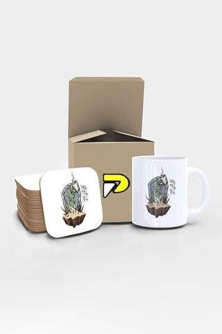 Coffee Zombi Tasarımlı Baskılı Kupa Bardak Seti Eğlenceli Özel Hediye Mug 2 Çok Renkli