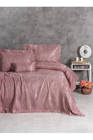 Cotton Box Smart Çift Kişilik Yatak Örtüsü Dalya Gül Kurusu Gülkurusu