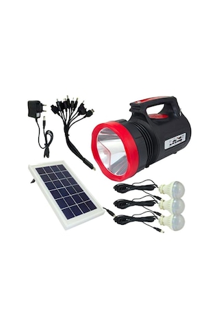 Rt-906 Güneş Panelli Radyolu 3 Ampullü Çok Amaçlı Solar F Nocolor-babea6e9