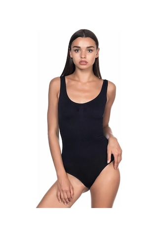Angbutik Siyah Mı 1924 Soft Kalın Askıllı Çıtçıtlı Body