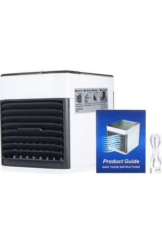 Neevoyu Usb Taşınabilir Hava Soğutucu - 3 Hızlı, 90 Ayarlanabilir, Nemlendirici Ve 7 Renkli Led Işıklı Sessiz Fan