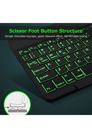 10 İnç Kablosuz Bt Klavye Ultra İnce Şarj Edilebilir Bt Klavye