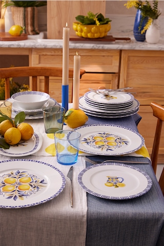 Kütahya Porselen Amalfi 26 Parça 6 Kişilik Yemek Takımı Çok Renkli