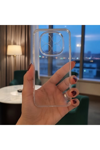 Redmi Note 15 Pro 5G Uyumlu Kılıf Şeffaf Kamera Korumalı 3D Şeffaf