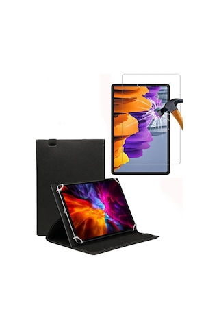 Samsung Galaxy Note 10.1 N8000 Universal 360 Dönerli Standlı Kılıf Kılıf + Ekran Koruyucu + Kalem Arka Kapak