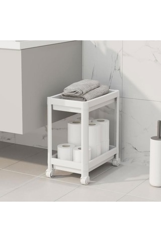 Deconox 2 Katlı Tekerlekli Tezgah Altı Düzenleyici, Mutfak, Banyo, Ardiye Ve Depo İçin Yer Tasarruflu Depolama Rafı Kompakt Ve Pratik Tasarım 40x36x23cm Beyaz Sku: Smgstk2ba3ae89a4 Açık Gri