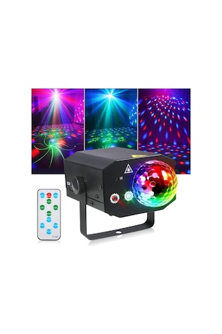 Quenlite QD-16 RGB 16 Çeşit Desen Sahne Led ve Lazer Işık