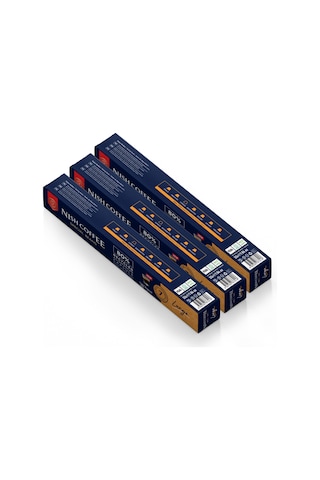 Nish Coffee Kapsül Kahve 6 Lungo 3'lü Set Nespresso Uyumlu -30 Adet Kapsül Kahve