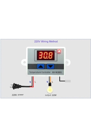 Elektronikport-Xh-W3001 220V Ac Dijital Termostat (Sıcaklık Kontrol Devresi)
