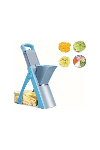 Dashanshop Genaı Çok Amaçlı Manuel Sebze Doğrayıcı Green Ayarlanabilir Gıda Kesici Çıkarılabilir Paslanmaz Çelik Bıçak Abs Mutfak Aleti Patates Salatalık Soğan Kesme İçin 1 Parça