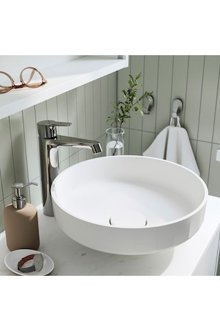 Ikea Lersjön Lavabo, Beyaz, 38x14 Cm