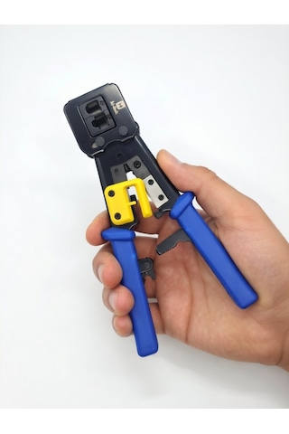 Profesyonel Rj45 Konnektör Sıkıştırma Pensesi - Cat5, Cat6, Cat7 Uyumlu Ethernet Kablo Yapım Aleti