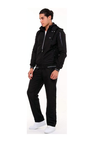 Enrico Ferry Siyah Erkek Mıcropoly İçi Polarlı Eşofman Takım 2597 Siyah