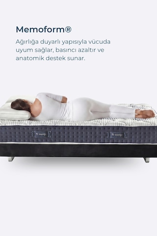 Magnicool 10 Firm Memory Foam Yatak 5 Bölgeli Destek Serin Uyku Teknolojisi Made İn Italy