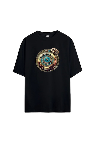 Ogc Pusula Oversize Unisex T-shirt Siyah