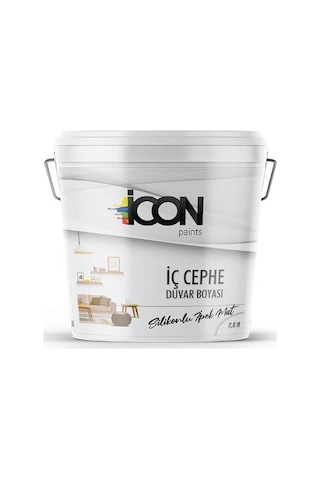 Icon Silikonlu Ipek Mat Iç Cephe Boyası 7,5 Lt.