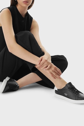 Calvin Klein Deri Logolu Sneaker Ayakkabı Hw0hw032950gm Bayan Ayakkabı Hw0hw03295 0gm Siyah
