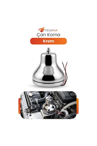 12v Krom Çan Korna Metal Gövde Güçlü Ses Evrensel Oto Korna Dayanıklı Tekli Korna