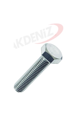 Akdeniz Dın933 M8 80 Mm Galv. Kaplamalı Cıvata 200 Adet