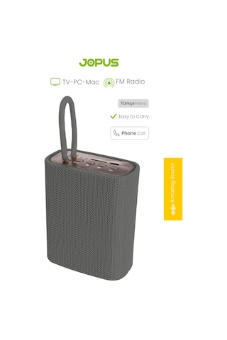 Jopus Bluetooth Hoparlör Taşınabilir Kablosuz Speaker Tf Kart Destekli Libra