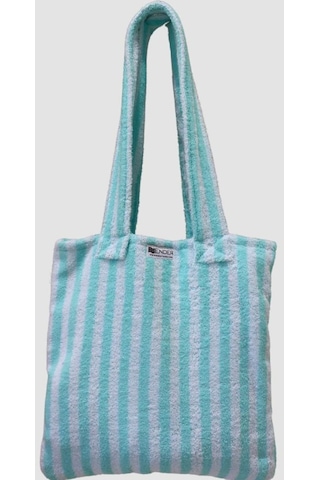 Plaj Çantası + Plaj Havlusu Şezlong Havuz Deniz Omuz Çantalı Havlu Turkuaz