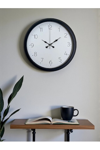 Zentime Pure Time Black 40 Cm Metal Duvar Saati Çok Renkli
