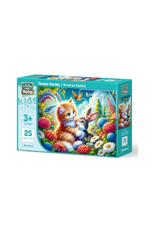 Art Çocuk Tavşan Kardeş 25 Parça Puzzle