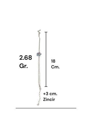 Renkli Taşlı Kraliçe Tacı Figürlü 925 Ayar Gümüş Kadın Bileklik Zarif Ve Gösterişli Tasarım Gümüş