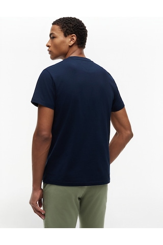 Tommy Hilfiger Tjm Slım Graphıc Tee Ext Erkek Mavi T-shirt - Dm0dm23376