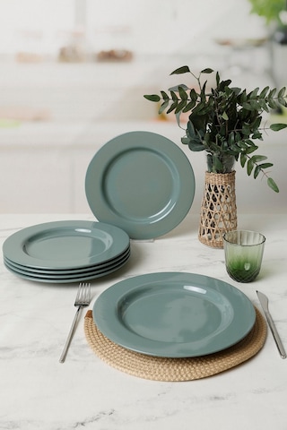 Keramika Yeşil Assos Servis Tabağı 28 Cm 6 Adet 326 Yeşil