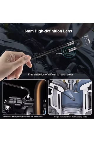 Pq315b 360 Derece Oynar Başlı 3.9mm Lens Çapı 1 Metre Kablo Endüstriyel Yılan Kamera