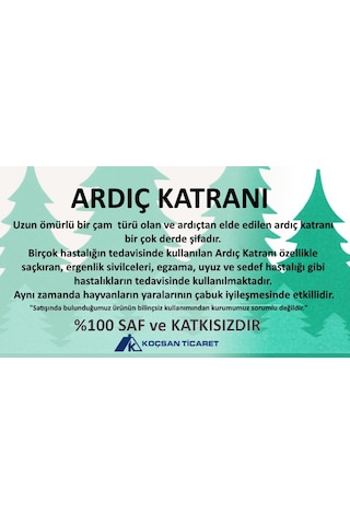 Koçsan Ticaret Ardıç Katranı 1. Kalite %100 Doğal 500 G