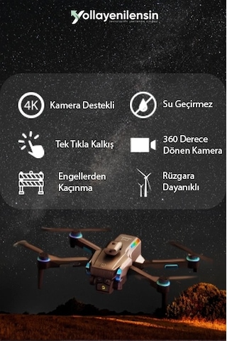 D9 Akıllı Kameralı Drone 50x Zoom Fırçasız Motor Optik Akış Led Işıklı