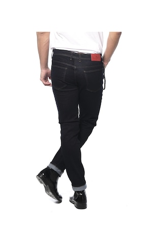 Zincirli Düz Renk Erkek Kot Pantolon